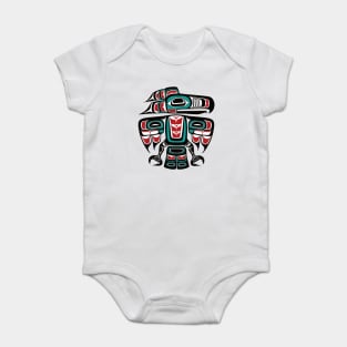 Haida Tlingit Native Raven Totem Baby Bodysuit